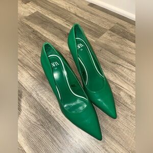 Zara Emerald Green Pointed Heels
